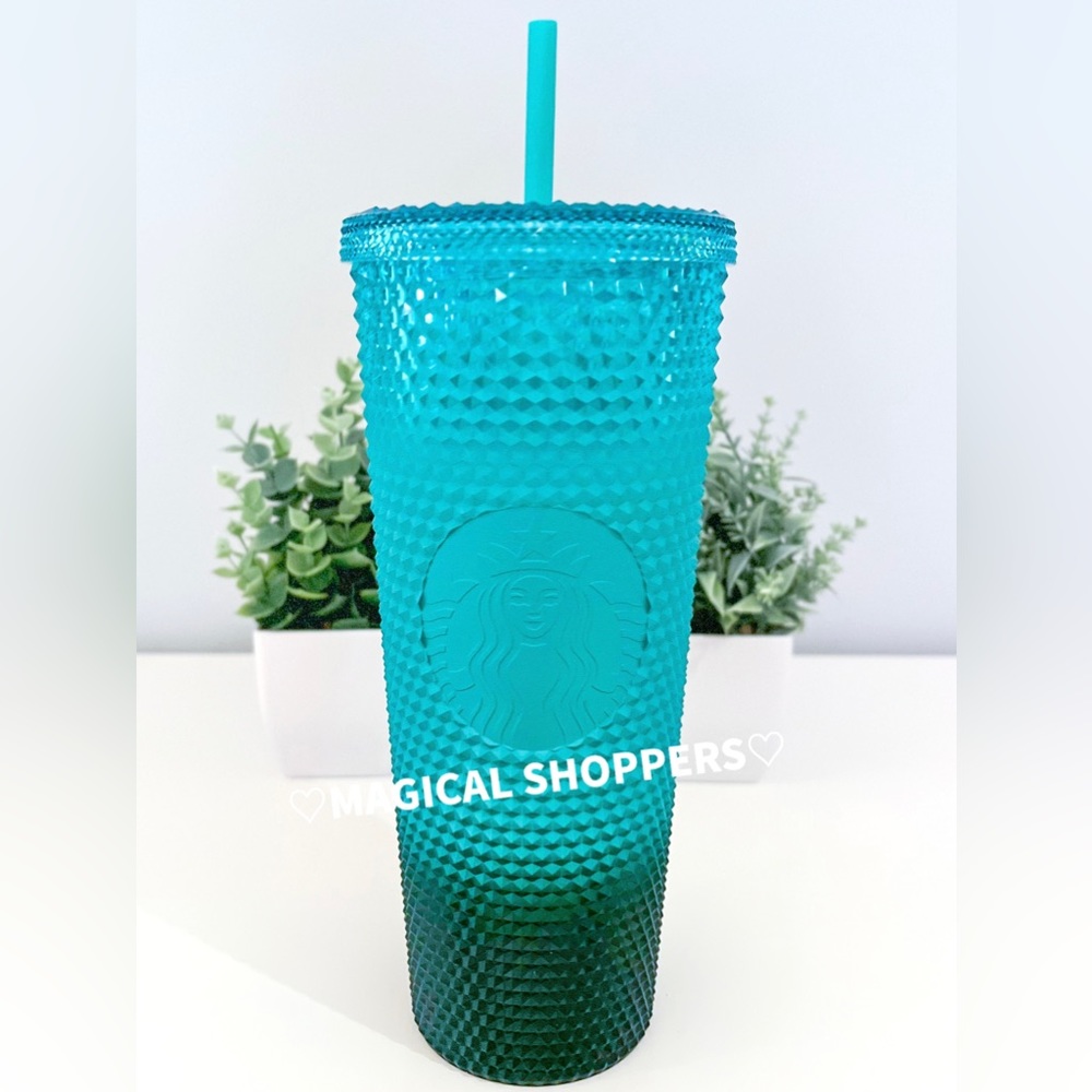 ❤️ NEW Starbucks | 2022 Holiday Ombre Mint Green Studded Venti Tumbler 24oz NWT